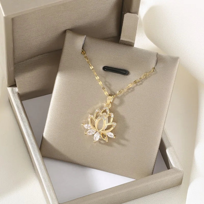 Nova 18K Gold Plating Ketting met Kattenoogsteen en Zirkonia