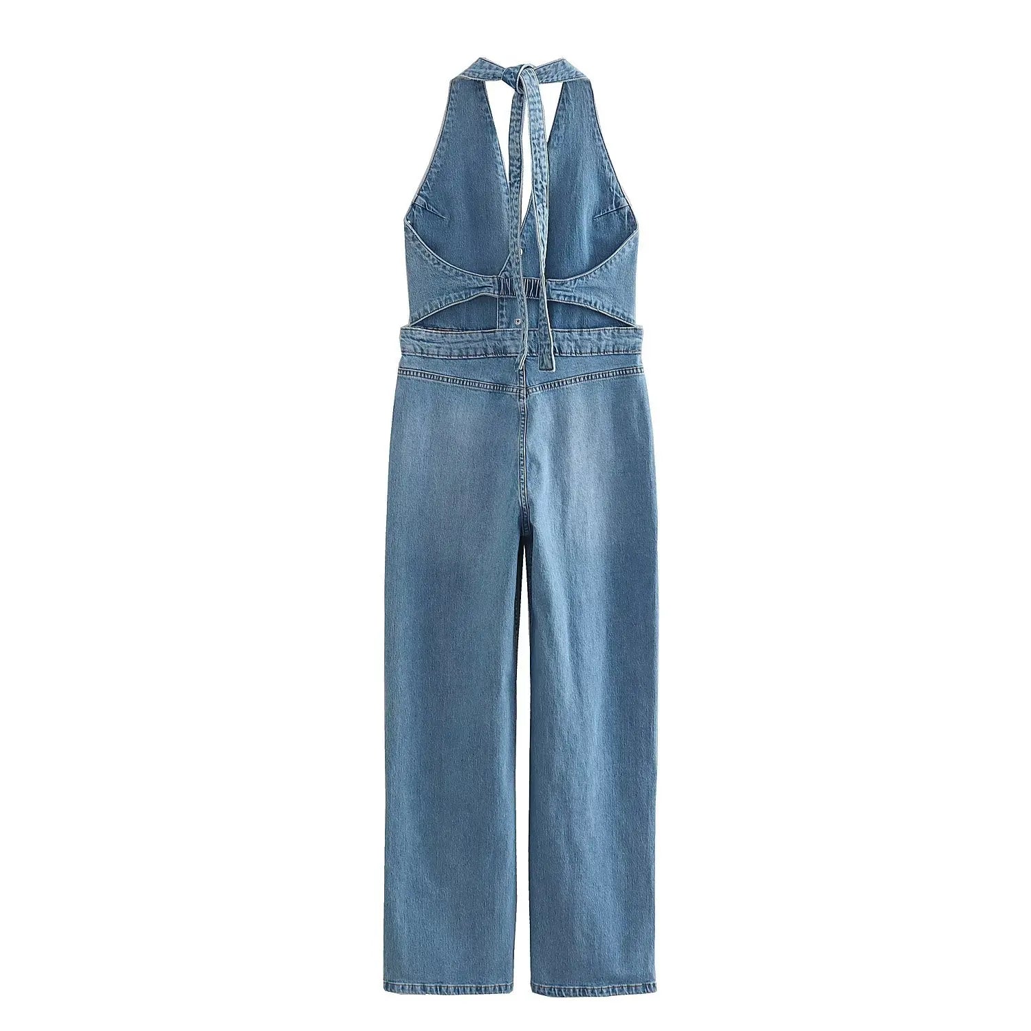 Stijlvolle Mouwloze Denim Jumpsuit