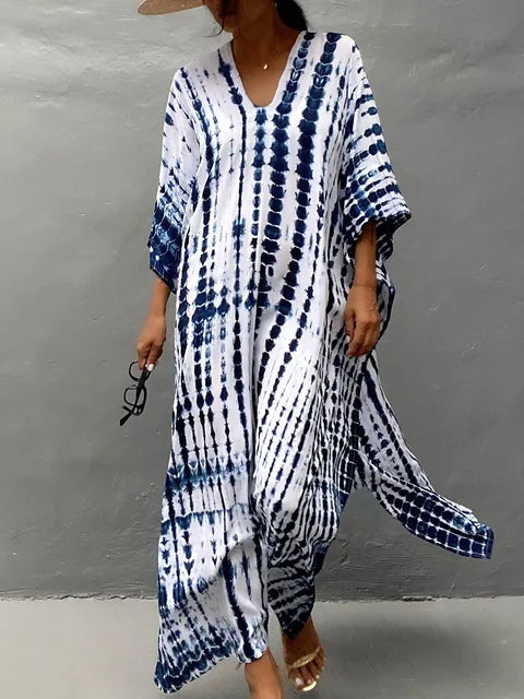 Strandpracht Dames Kaftan Print Zomer Maxi Jurk