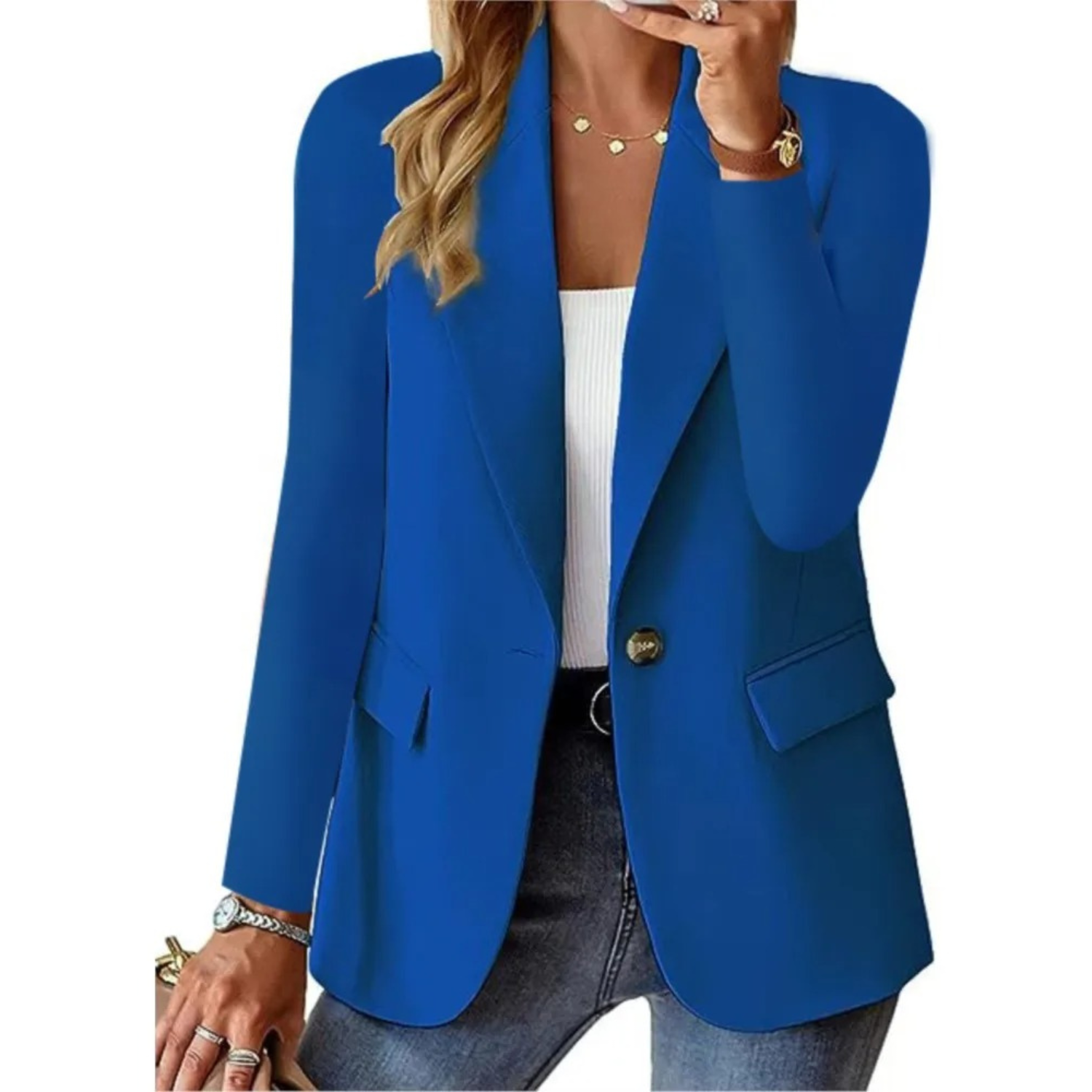 UrbanChic Dames Blazer met Gesp Zakken