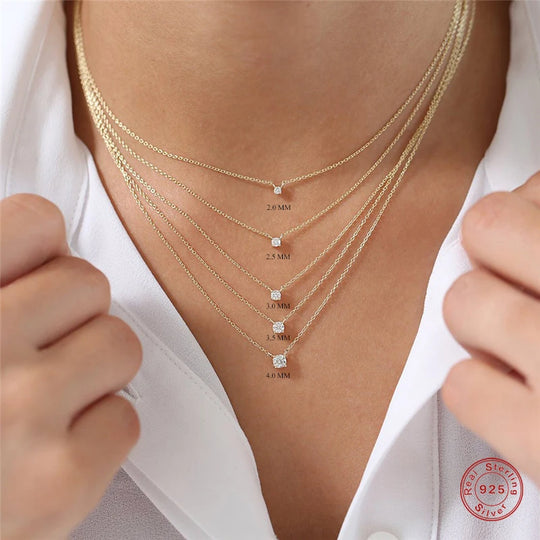 Dazzling Astra 925 Sterling Zilveren Ketting