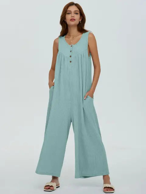 Zomerse Nieuwe Pocket Jumpsuit voor Dames