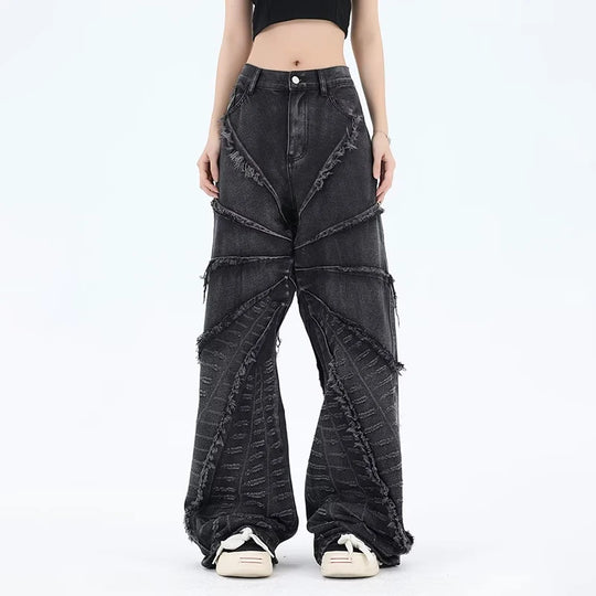 Houzhou Punk Black Jeans