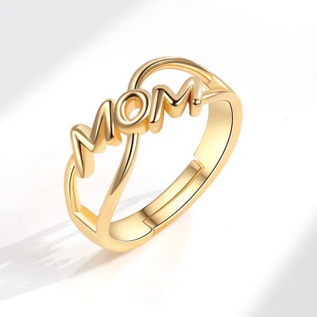 Lieve Mama" Sterling Zilveren Ring van Lucente