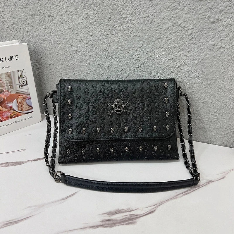 LuxeElegance Vintage Rivet Crossbody