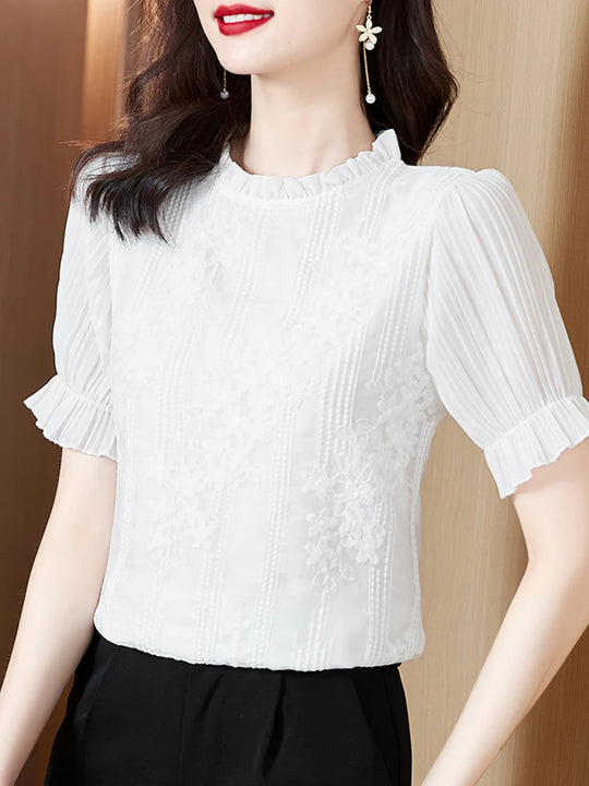 HorizonElegance Chiffon Blouse