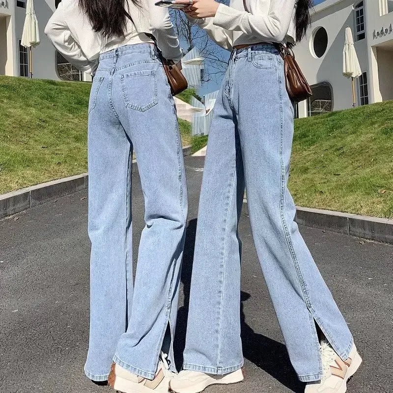 ZomerVibes Hoge Taille Wijde Pijpen Jeans