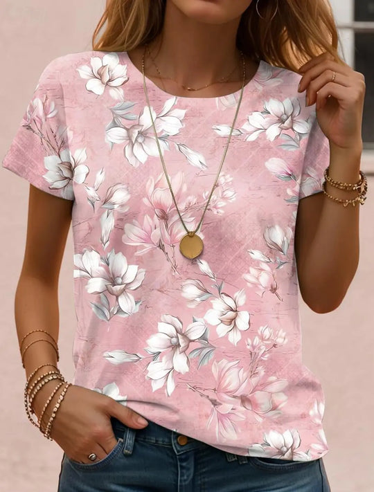 Avelina ZomerFlora Bloemen T-Shirt