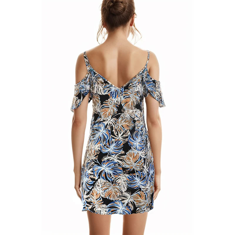 Tropical Elegance Mini Dress