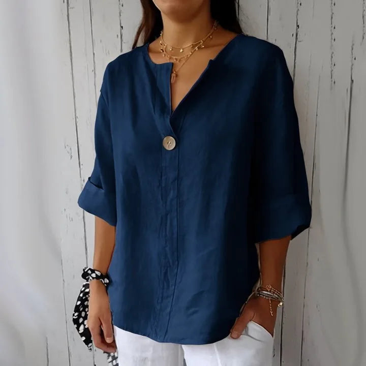 Aurelia Elegante V-Hals Knot Blouse