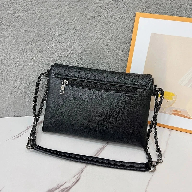 LuxeElegance Vintage Rivet Crossbody