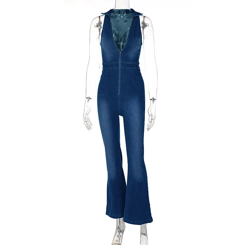 Trendy Denim Jumpsuit voor Vrouwen