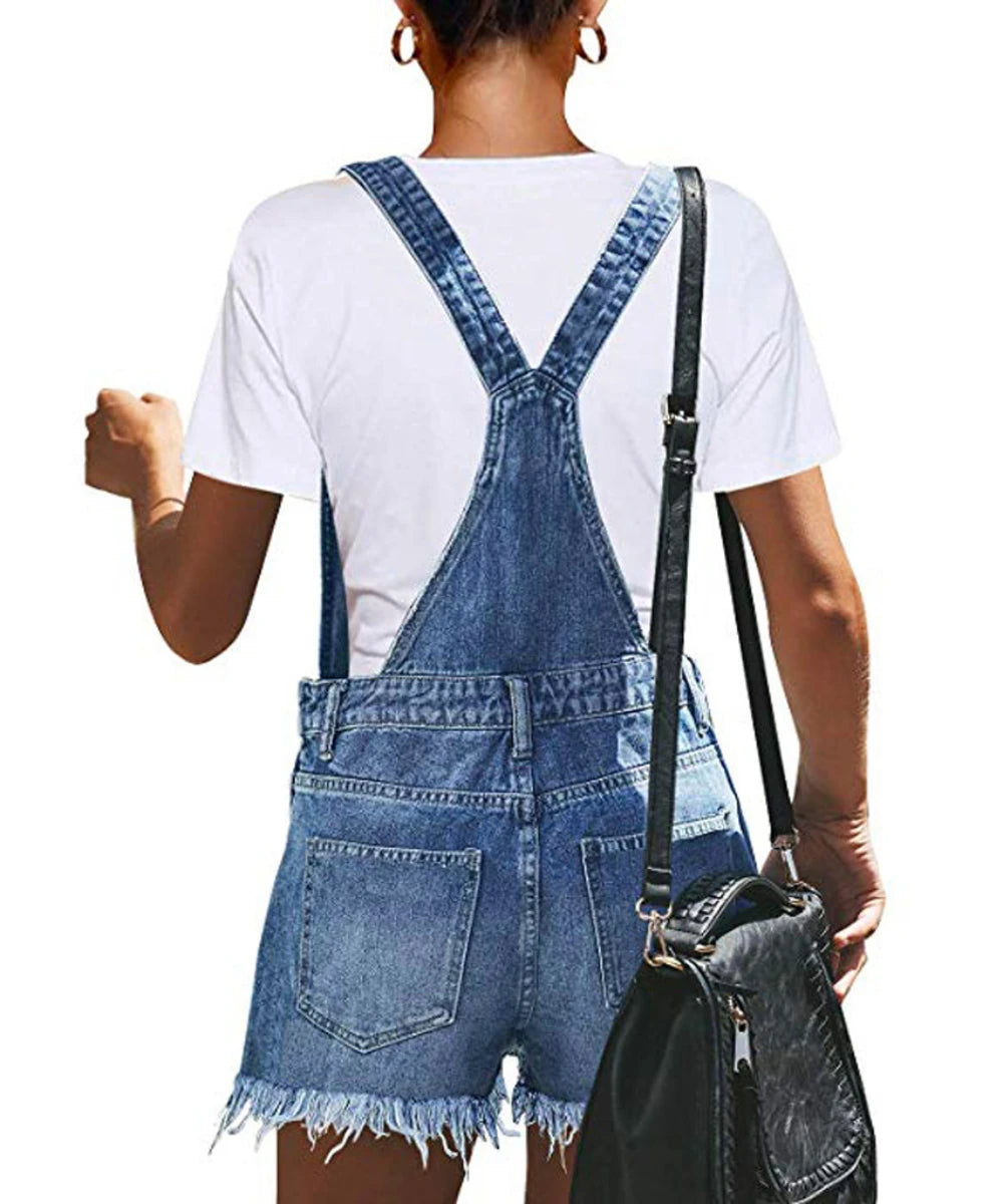 Gescheurde Denim Overalls - Zomer Jumpsuit