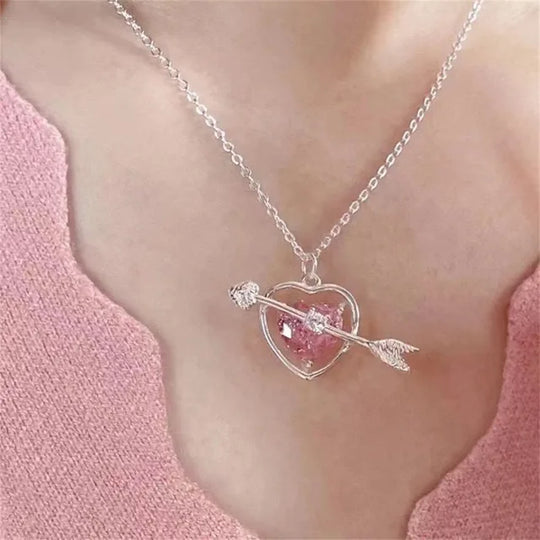 Celeste's Schitterende Roze Zirkonium Hartenketting