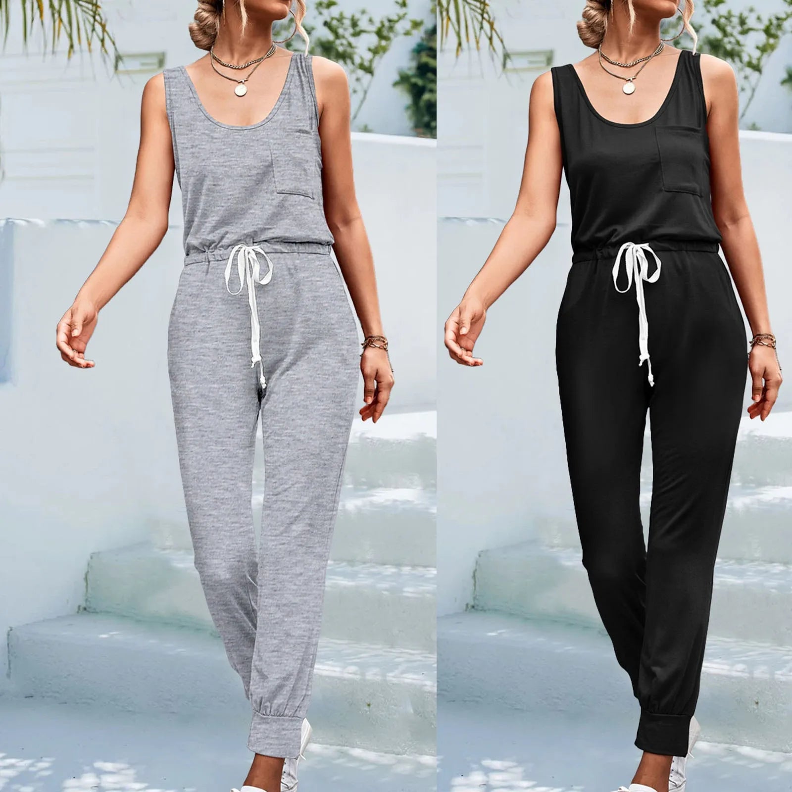 Luna Dames Wijde Jumpsuit voor Zomerse Avonturen