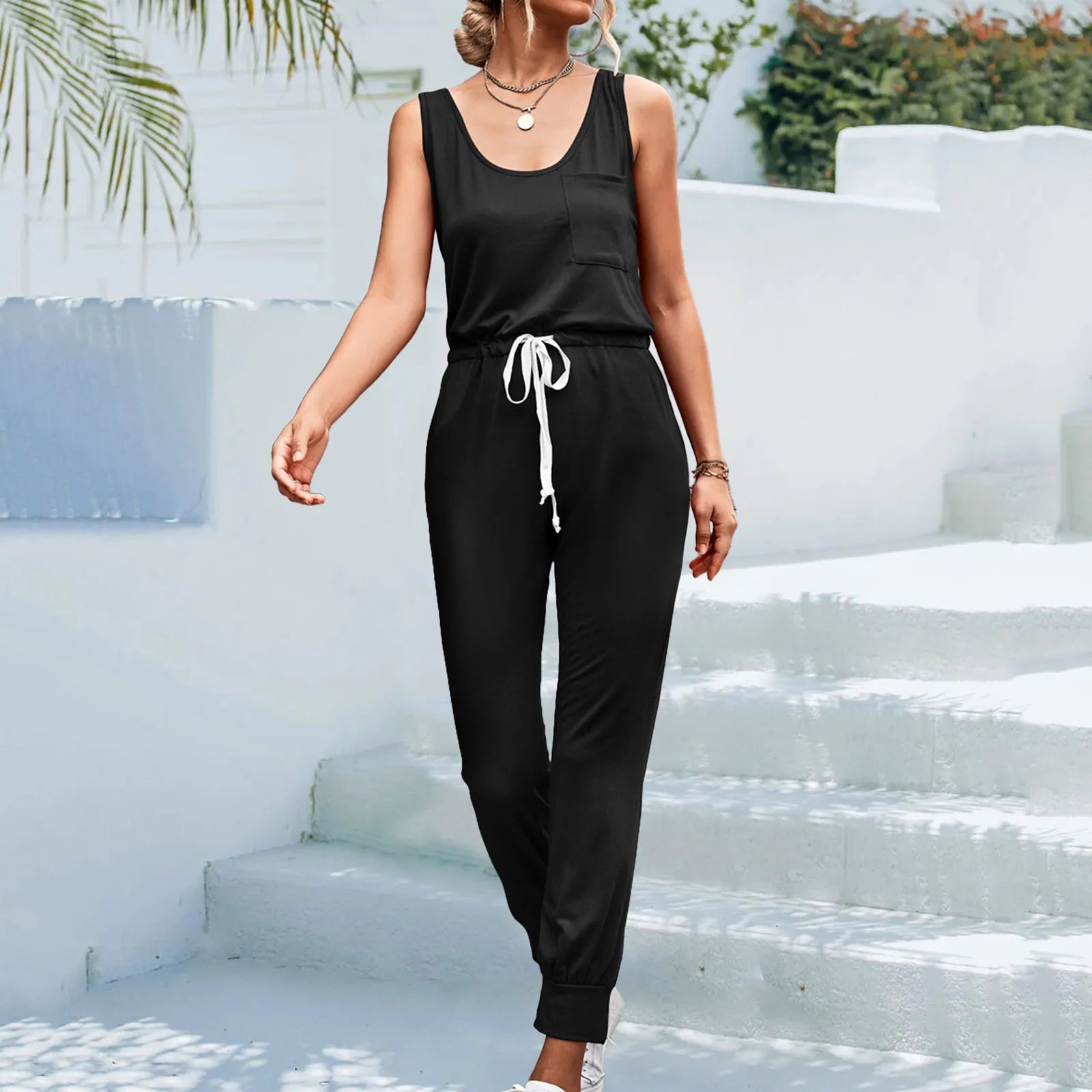 Luna Dames Wijde Jumpsuit voor Zomerse Avonturen