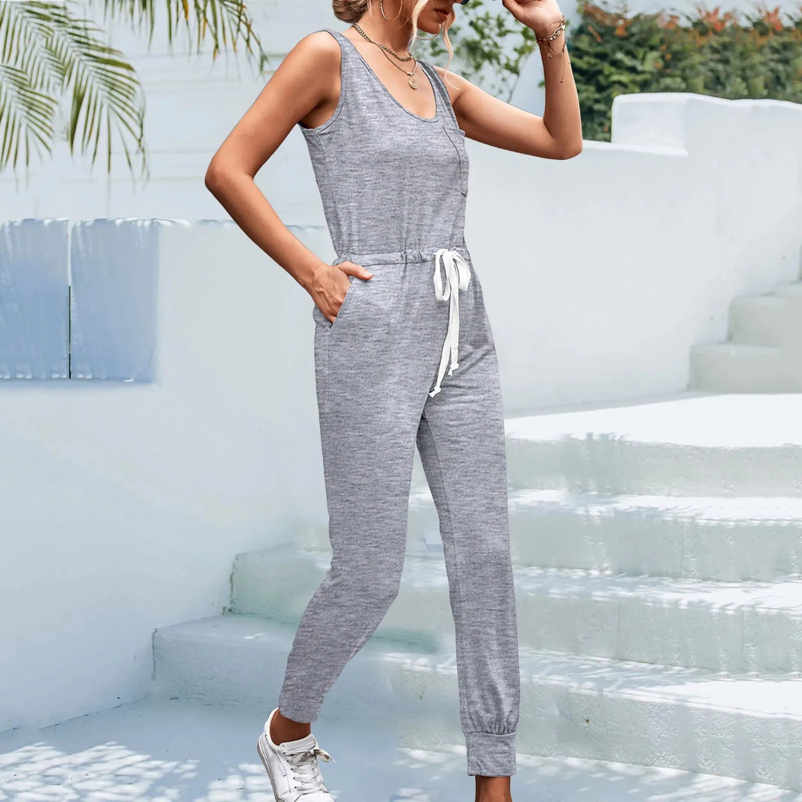 Luna Dames Wijde Jumpsuit voor Zomerse Avonturen