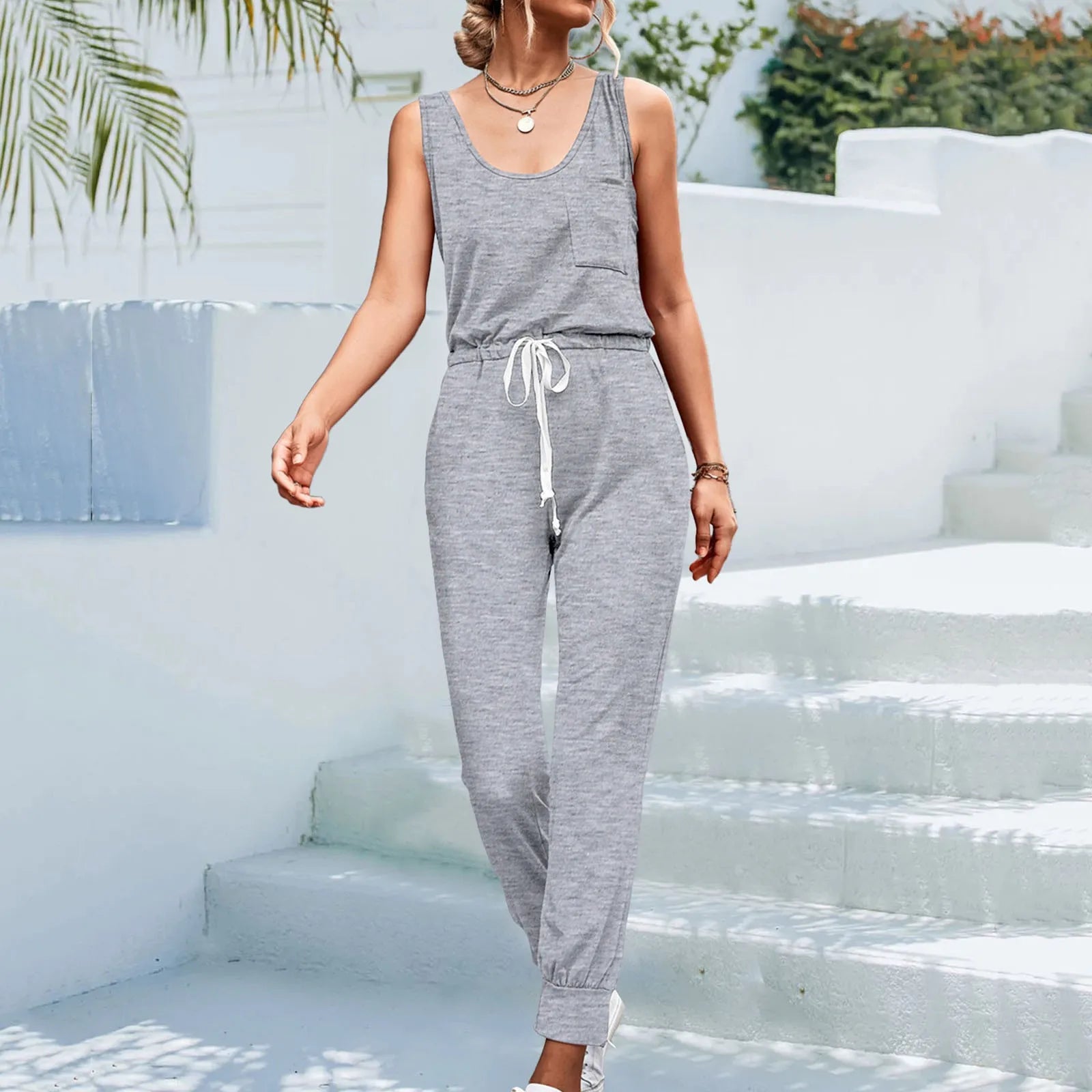 Luna Dames Wijde Jumpsuit voor Zomerse Avonturen