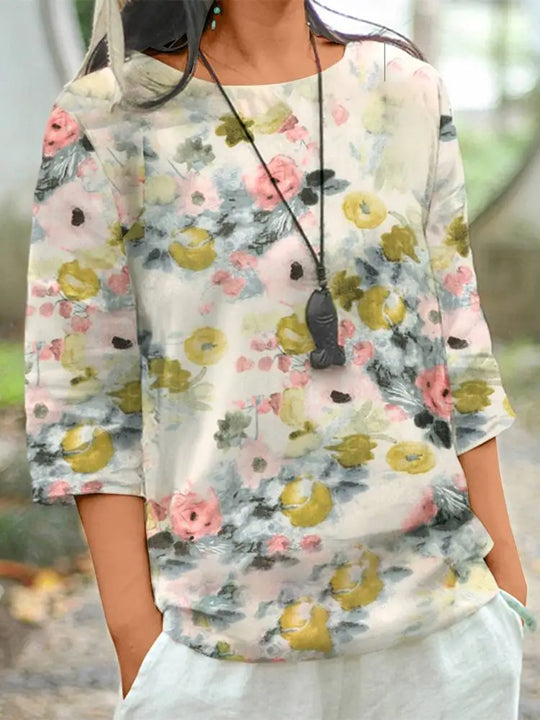 Azzurra Fashion Bloemenblouse