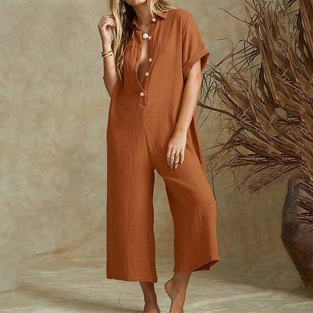 Dames Zomer Jumpsuit - Elegant en Comfortabel voor Werk en Vrije Tijd