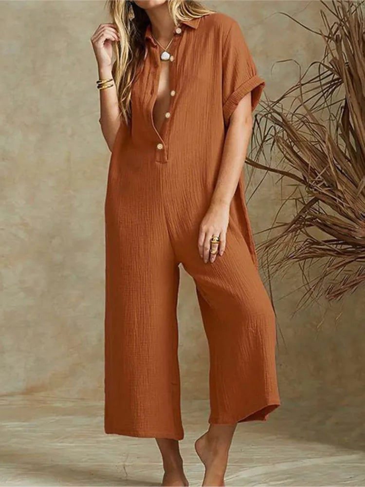 Dames Zomer Jumpsuit - Elegant en Comfortabel voor Werk en Vrije Tijd