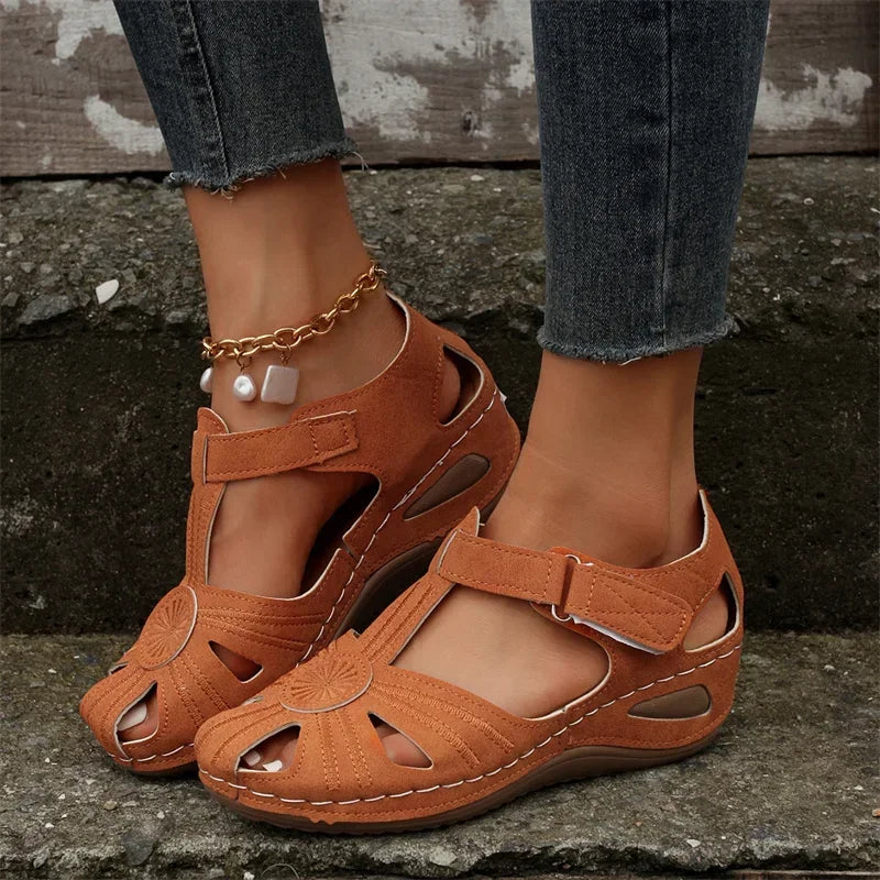 Zomer Dames Gesloten Neus Sleehak Sandalen