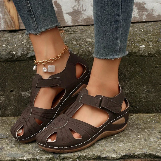 Zomer Dames Gesloten Neus Sleehak Sandalen