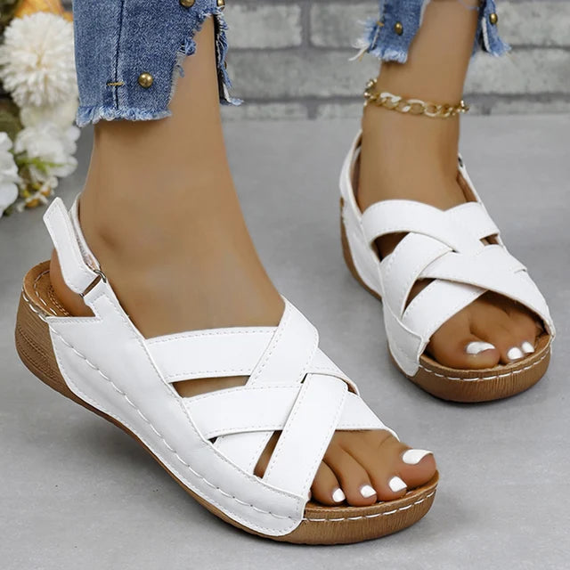 Celeste Elegante Zomerse Wig Sandalen