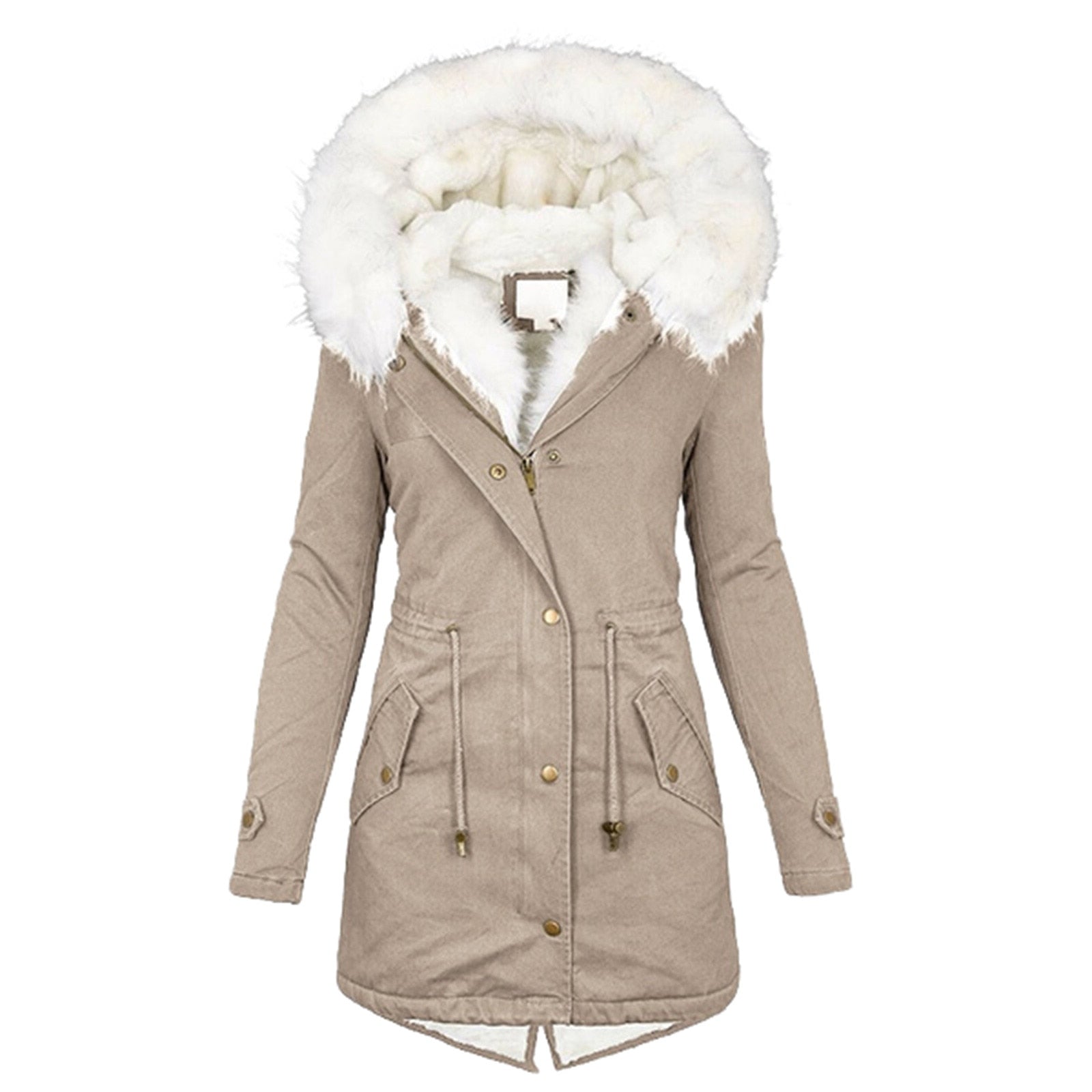 FrostGuard Luxe Winterjas met Vegan Bontkraag - Warme Winterjas voor Dames