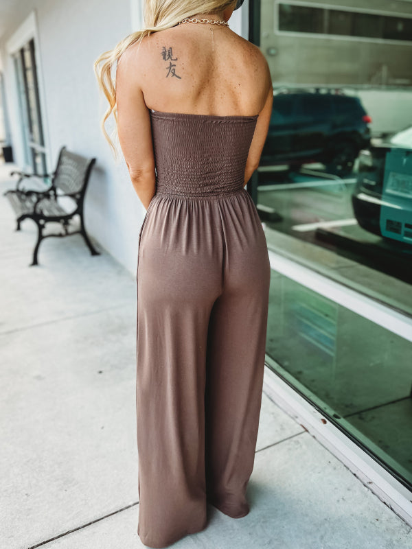 Betoverend Zomerse Chic De Zonnewende Off Shoulder Jumpsuit