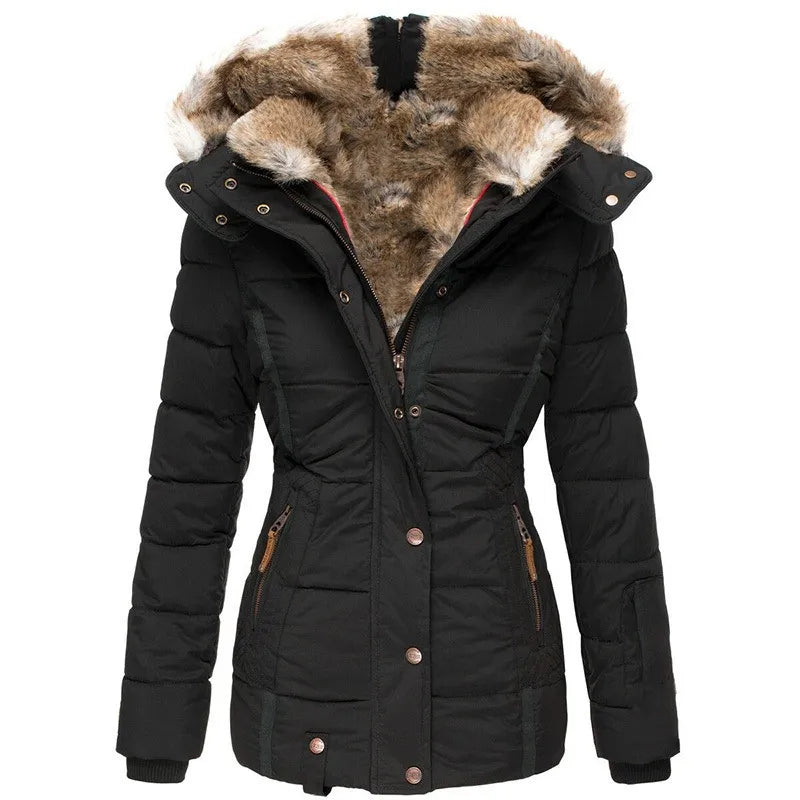 SnowCharm Luxe Bontgevoerde Winterjas